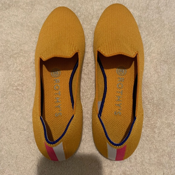 rothys yellow loafer